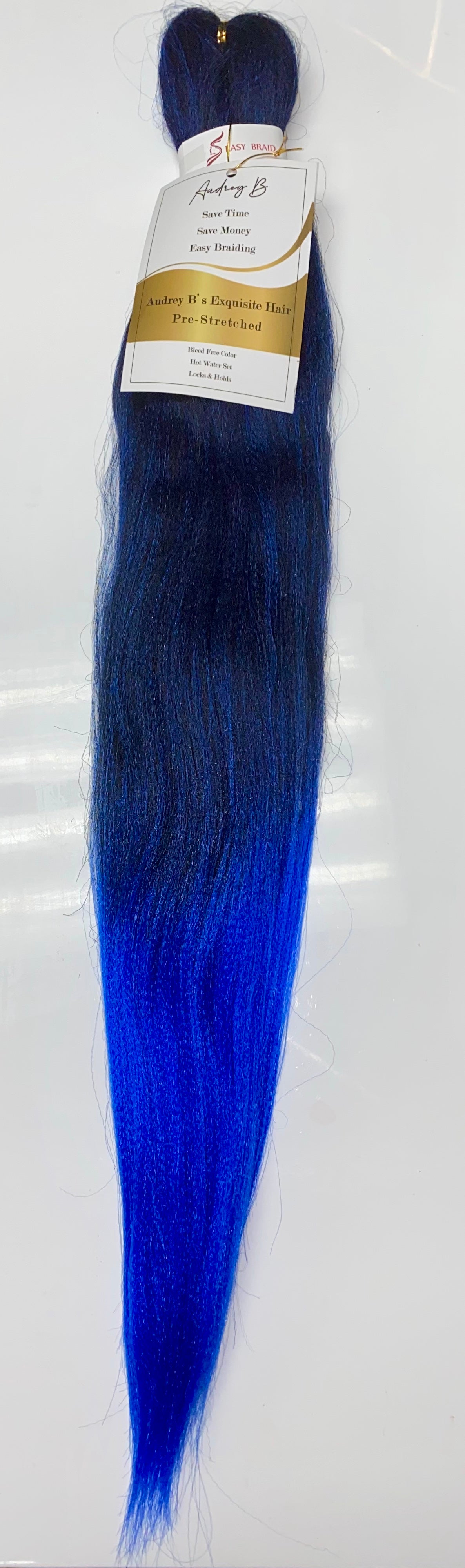 Blue Ombre Pre-stretched Braiding hair