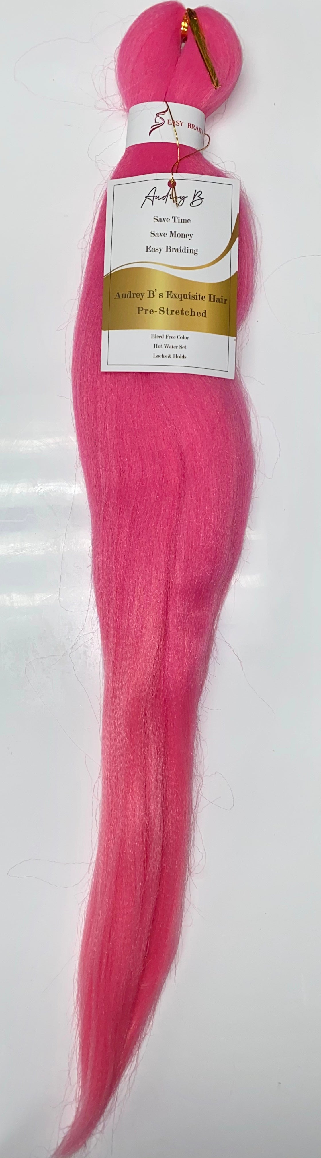 Pink Pre-stretched Braiding hair